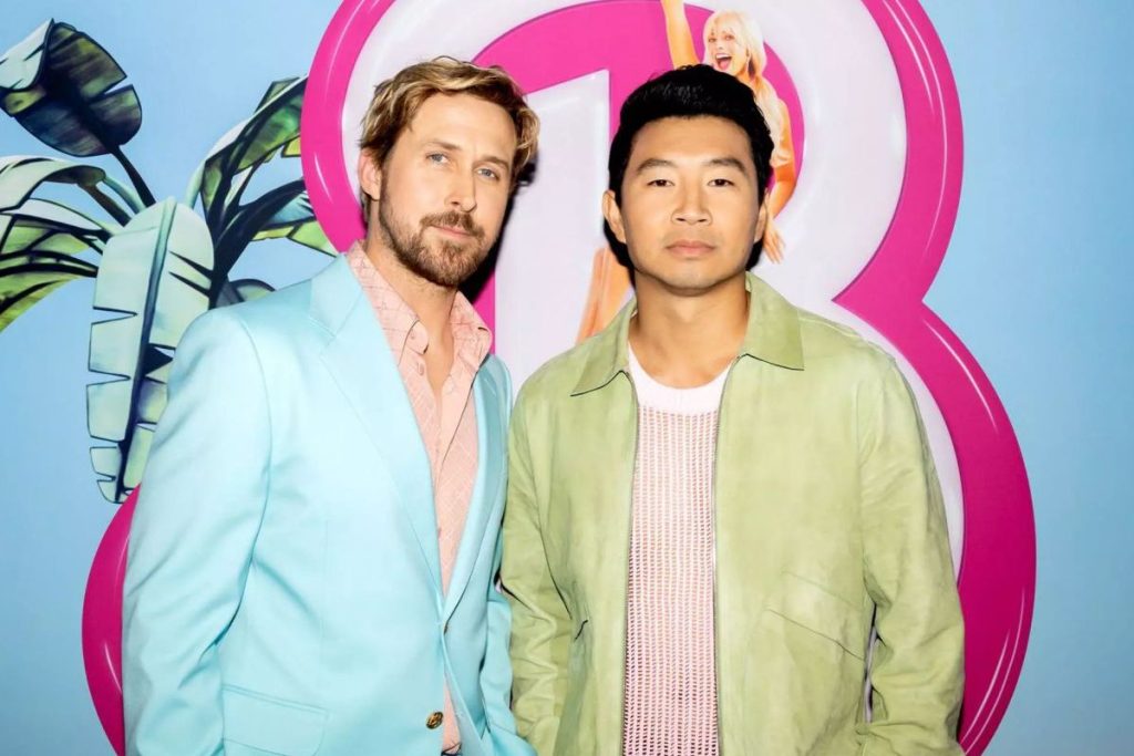 Awkward moment between Ryan Gosling and Simu Liu at 'Barbie' premiere