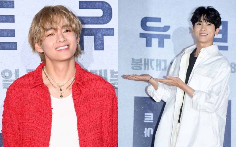 BTS’ V and Park Hyung Sik together at the premiere of Concrete Utopia