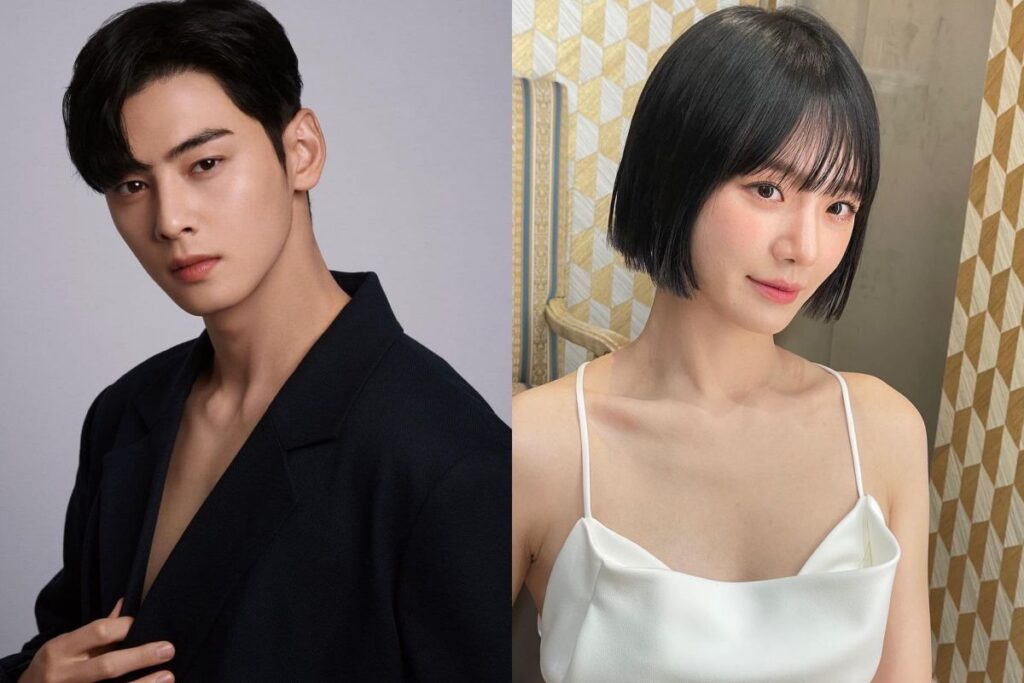 ASTRO's Cha Eunwoo acts awkwardly with one of his colleagues in new romantic drama