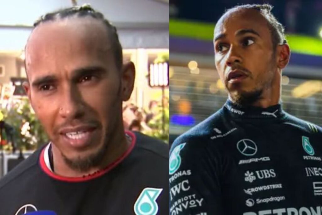 Lewis Hamilton made a particular gesture while driving at over 200 km/h in Singapore