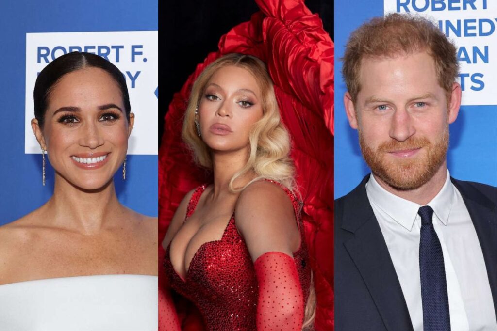 Prince Harry and Meghan Markle starred in a romantic scene during Beyoncé’s Rennaisance World Tour