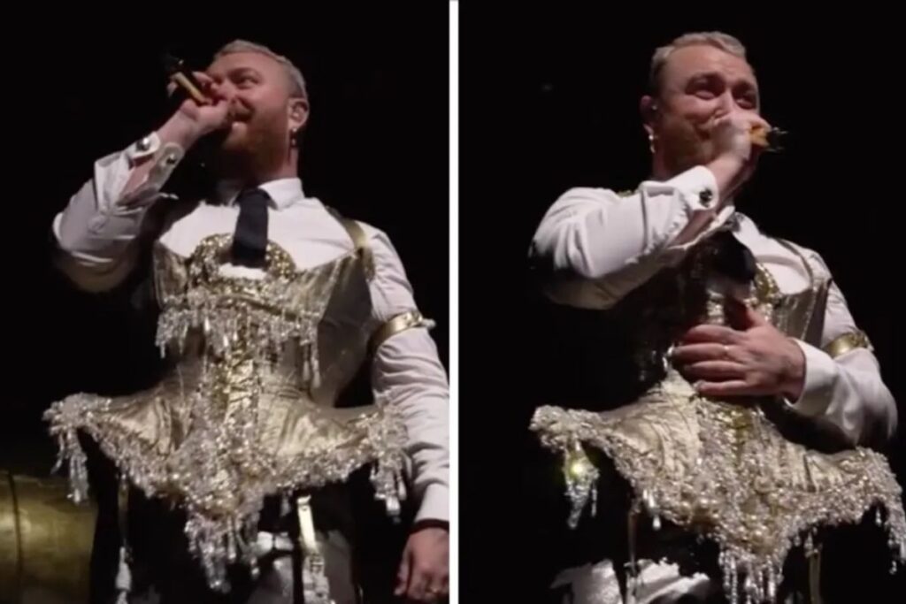 Sam Smith breaks down in tears at his concert in North America