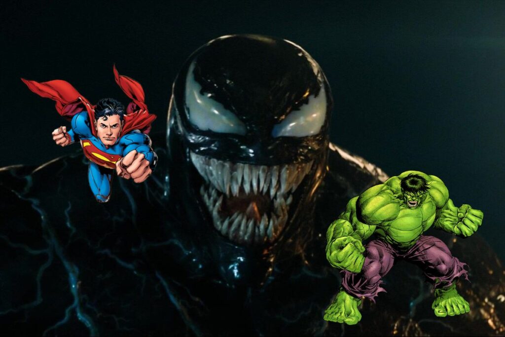 This is what Superman, Hulk and Wolverine would look like if they were possessed by Venom