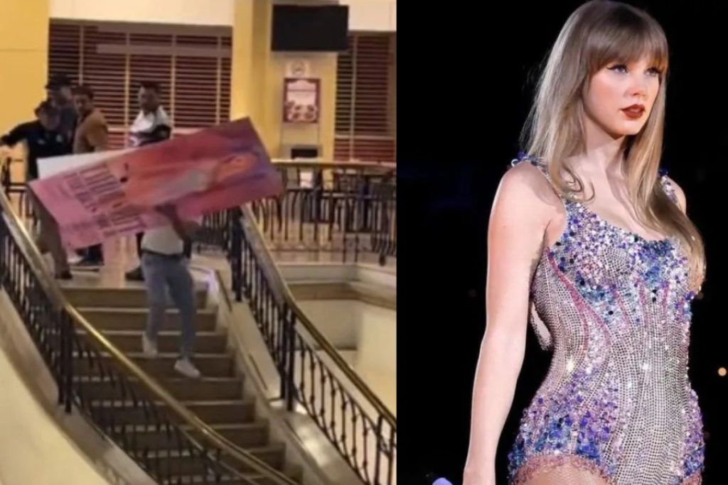 Fan steals Taylor Swift promo and goes viral