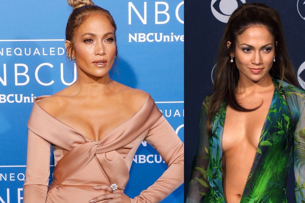 Jennifer Lopez causes a sensation with her new V-neckline