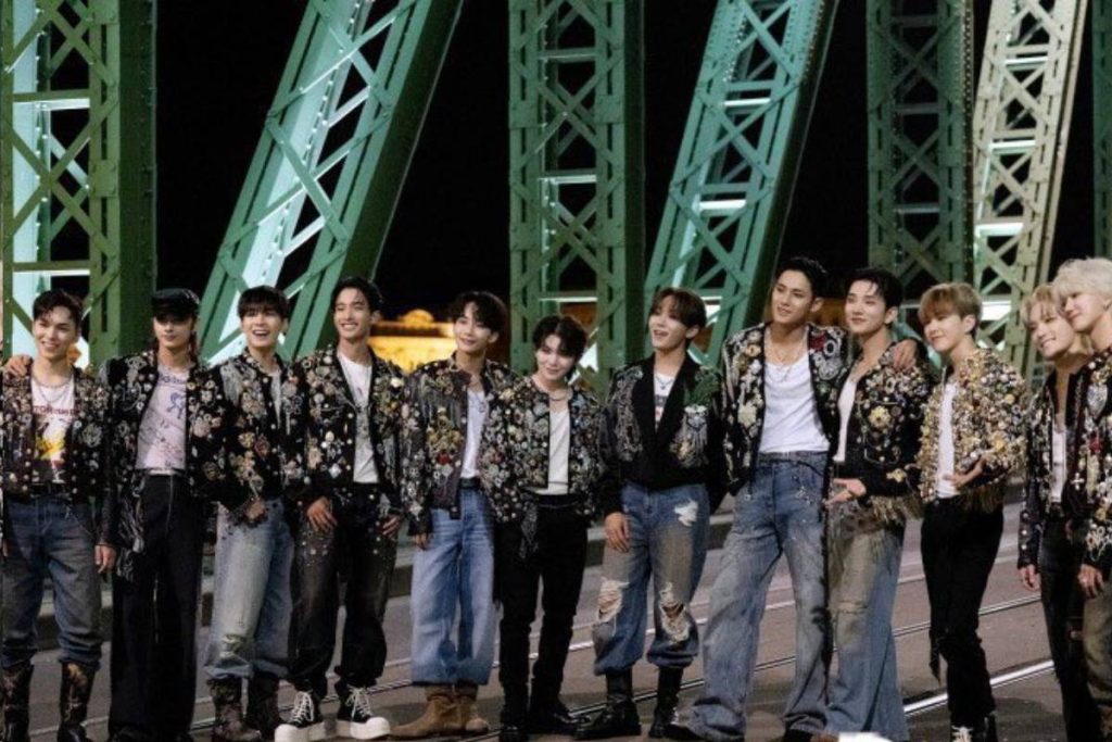 The members of SEVENTEEN showcase their dancing skills in the amazing choreo for "God of Music"