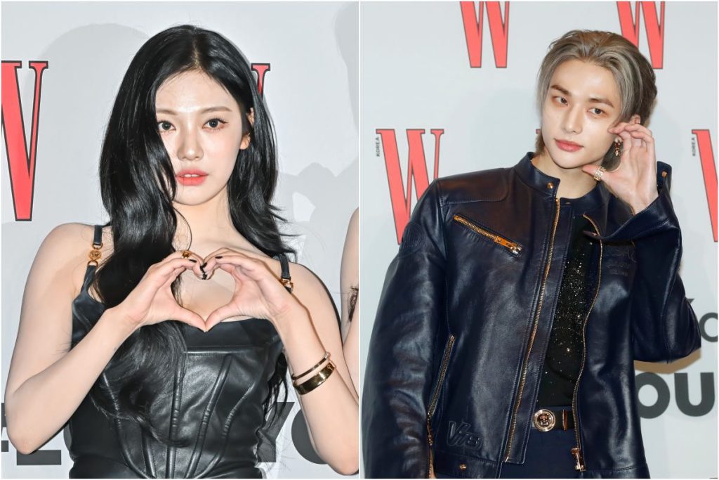 Hyunjin of Stray Kids and Ningning of aespa captured having dinner