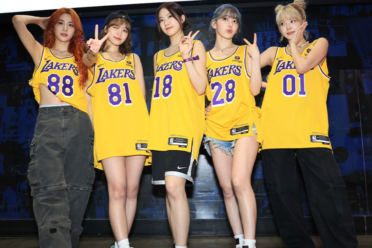 The LE SSERAFIM girls owned the night at the Lakers game