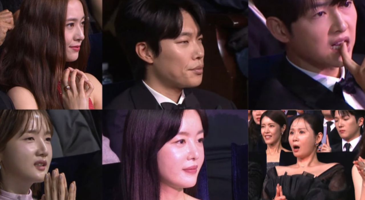 The hilarious reactions to the artists present at J.Y. Park's last performance at the Blue Dragon Film Awards