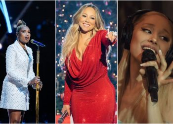 Ariana Grande, Mariah Carey and Jennifer Hudson perform together in the United States