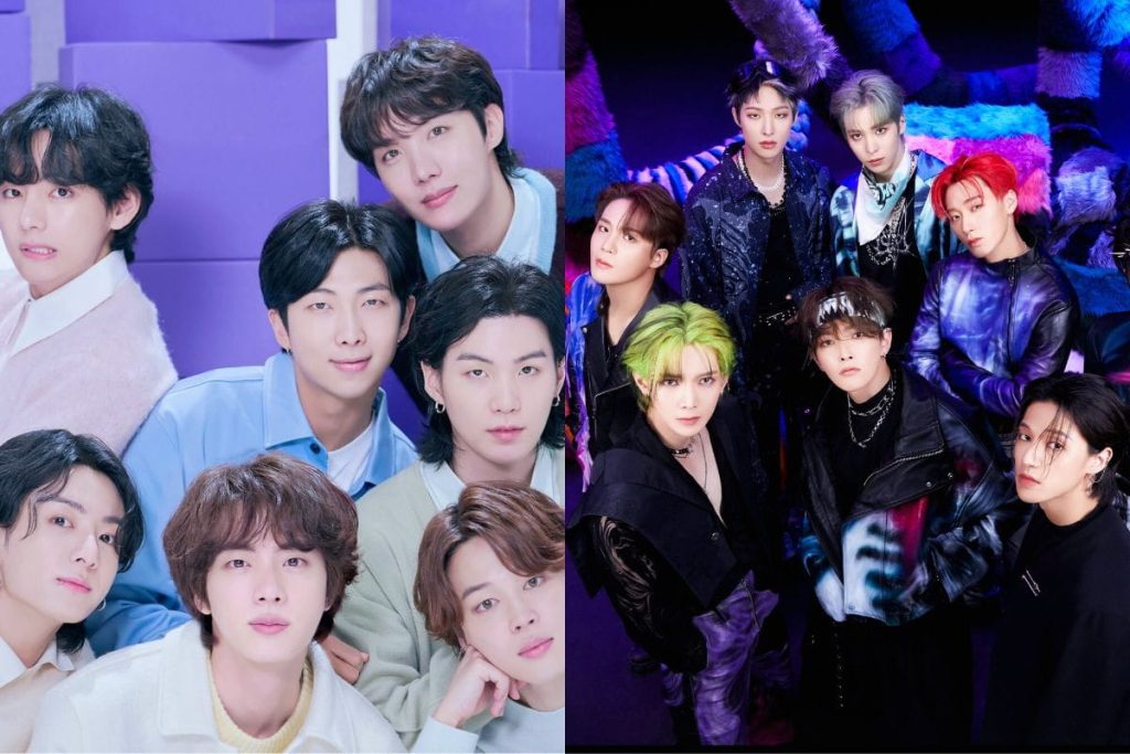 BTS and ATEEZ share a record on the U.K. Official Album Charts