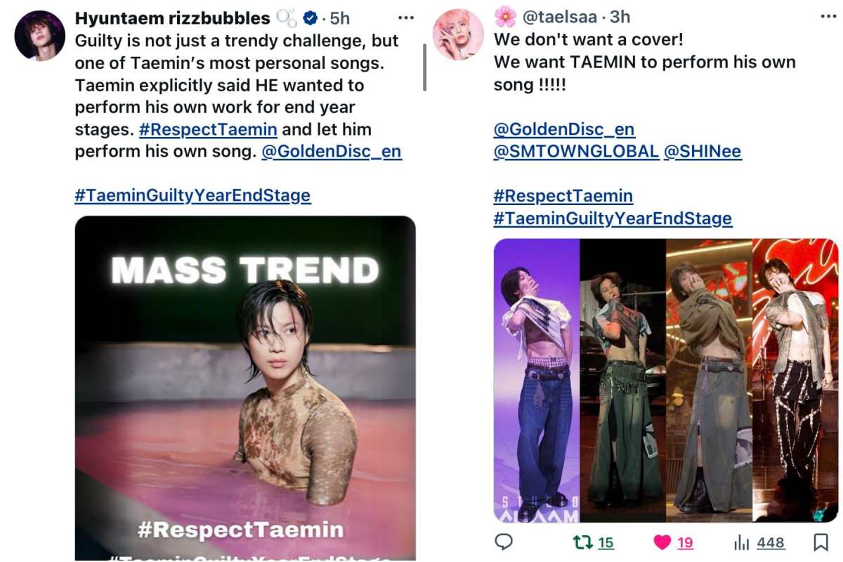 Taemin fans demand respect for the idol and become a trending topic in X