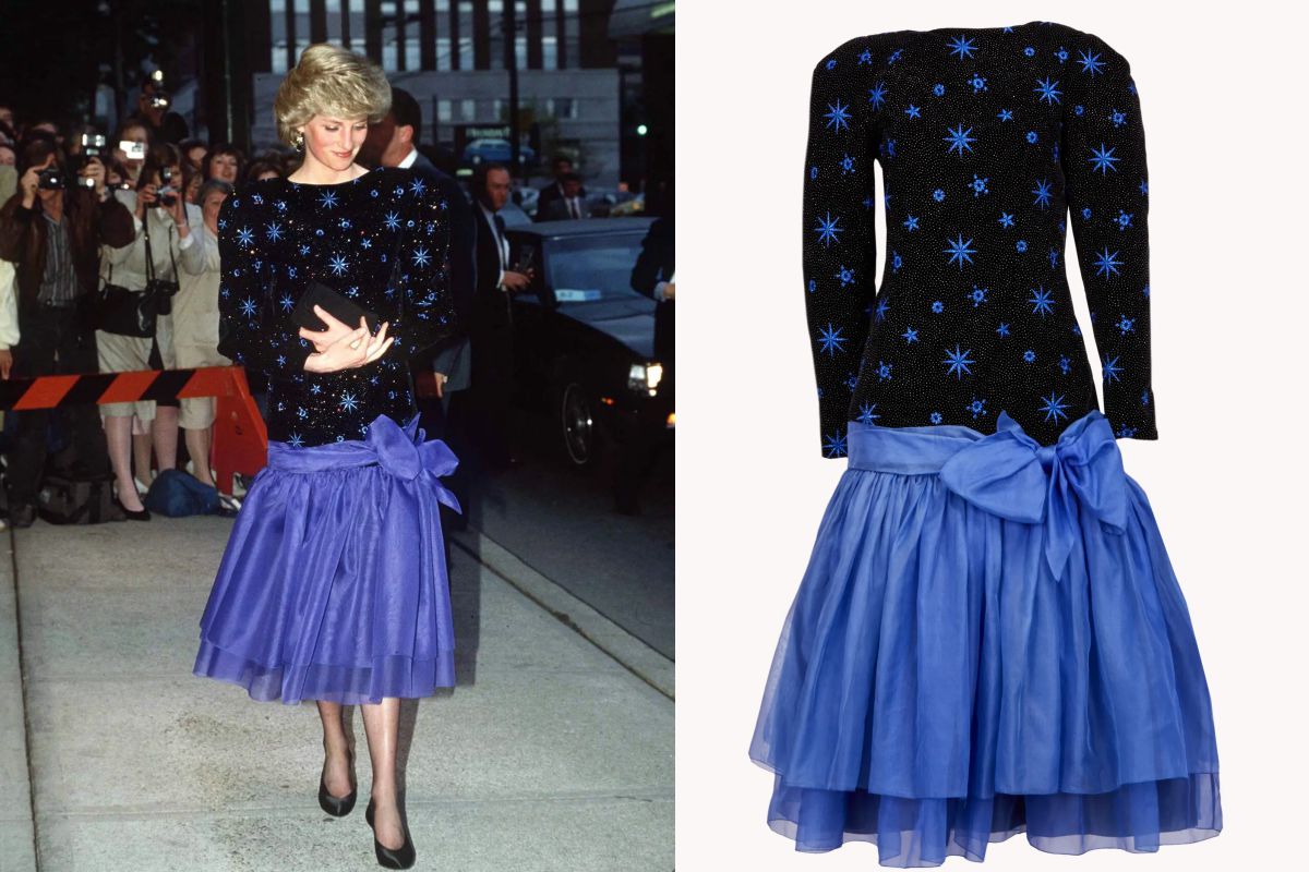 A historic record was broken after a dress worn by Princess Diana was sold for a millionaire's sum