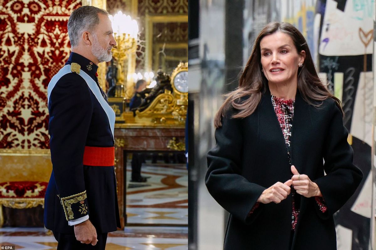 King Felipe VI appears with his head held high in a special ceremony after Queen Letizia's infidelity scandal