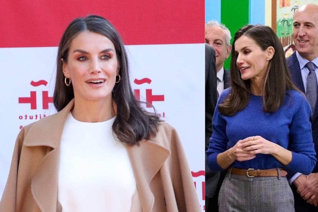 Spain's Queen Letizia Ortiz enchants with dazzling royal blue shirt look
