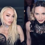 Madonna suffers a hilarious fall on stage during a performance of her 'Celebration' tour