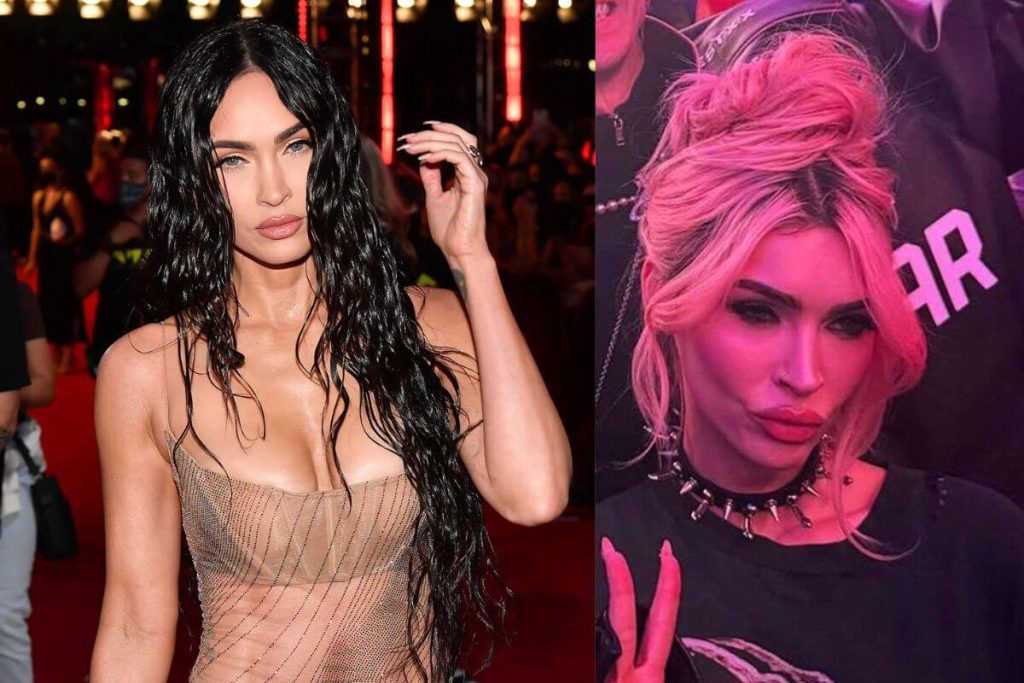 Megan Fox addresses accusations of plastic surgery in a Super Bowl party photo with Taylor Swift