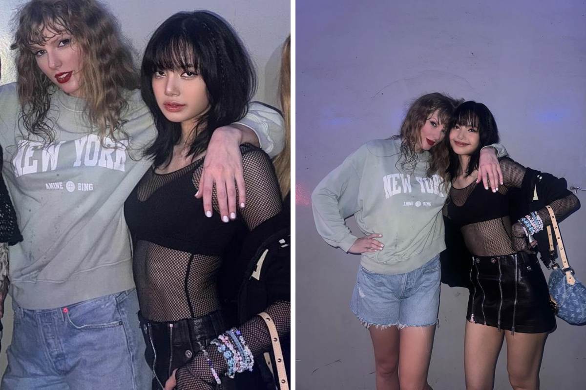 Lisa from BLACKPINK with Taylor Swift at the Eras Tour