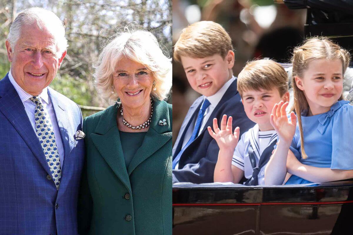 A new photo of King Charles with Queen Camilla has a touching connection with his grandchildren