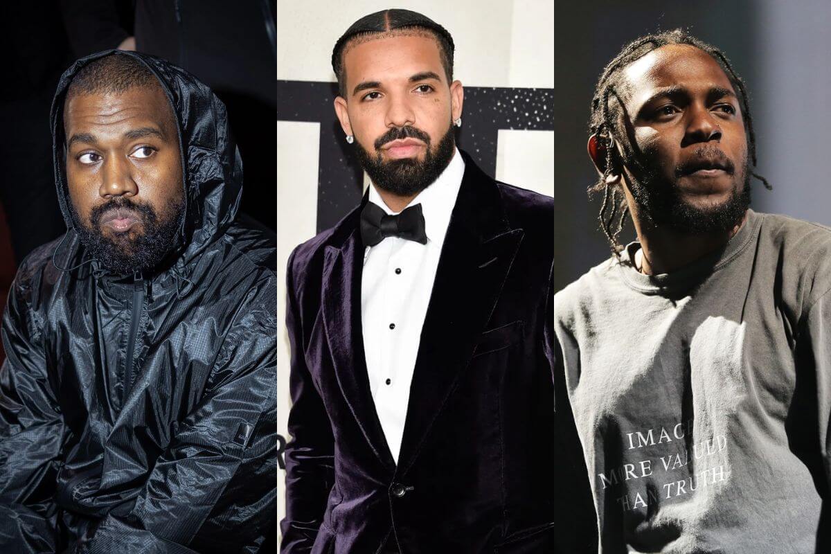 Kanye West claims Drake's raps against Kendrick Lamar 'means nothing' and accuses him of 'fixing the numbers'