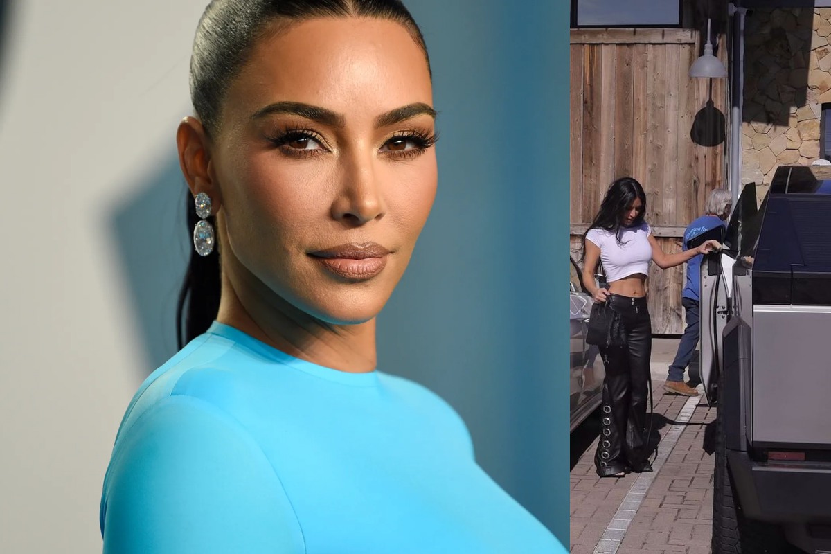 Kim Kardashian sparks backlash after driving to Starbucks in her Tesla Cybertruck