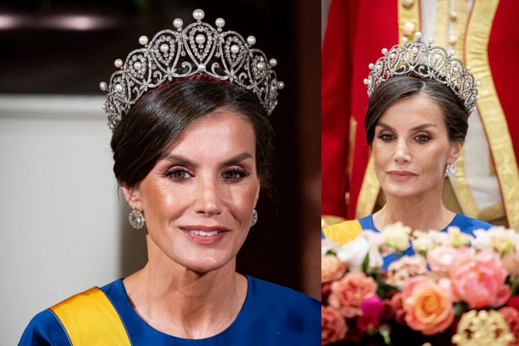 Here's why Queen Letizia greeted royal guests at Dutch state banquet