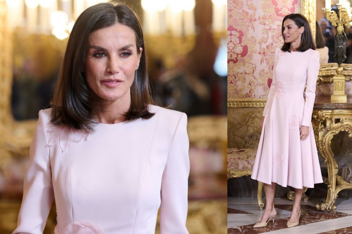 Queen Letizia dazzles with flower elegance at Madrid's Royal Palace