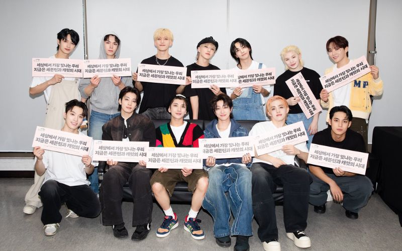 SEVENTEEN held a press conference to discuss their best-of album, “17 IS RIGHT HERE”