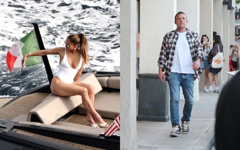 Ben Affleck ditches his wedding ring while Jennifer Lopez is on vacation away from him