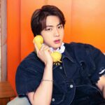 Jin was finally discharged from the military in an event with the other BTS members