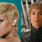 Rihanna debuts a new look for her United States brand, looking similar to Game of Thrones' Cersei Lannister