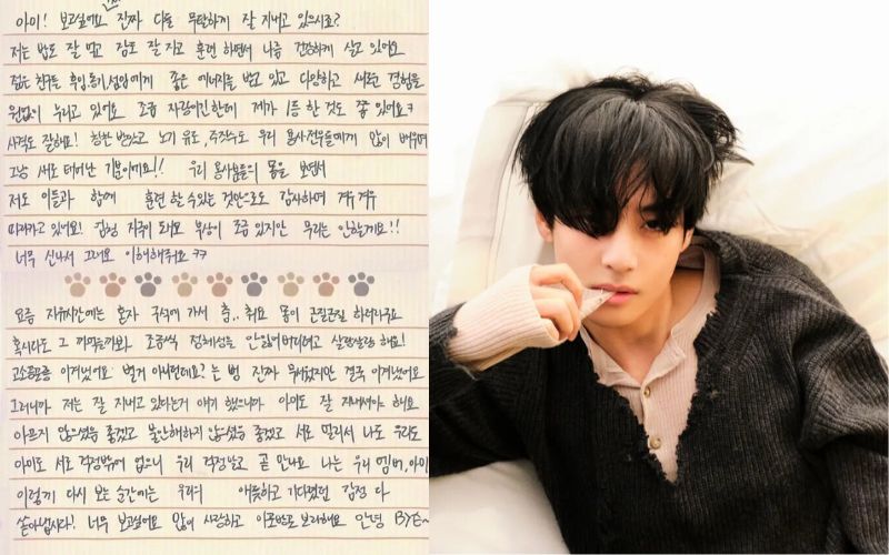 BTS' V writes a heartwarming letter to his fans