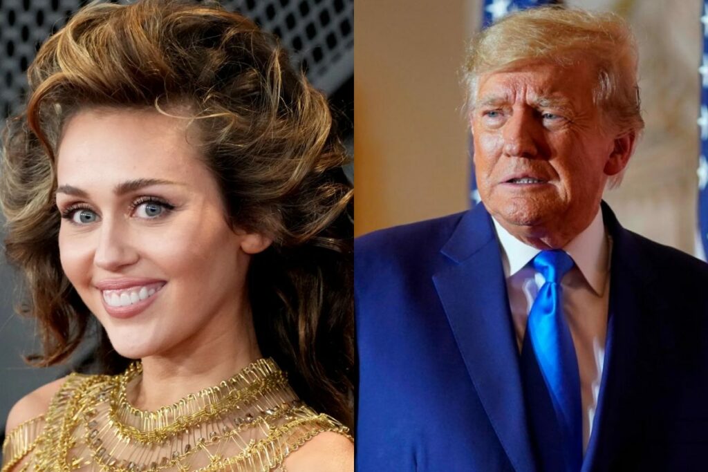 Donald Trump makes fun of Miley Cyrus during a recent United States conference