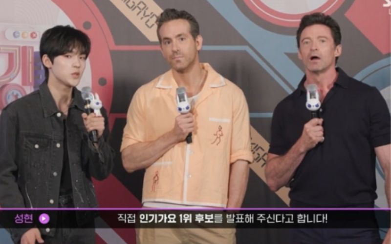 Ryan Reynolds and Hugh Jackman appeared on “Inkigayo”