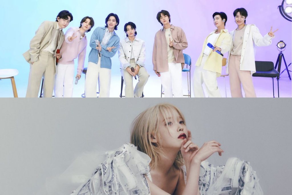 Top 10 Artists with the most weeks on South Korea's MelOn charts with BTS and IU