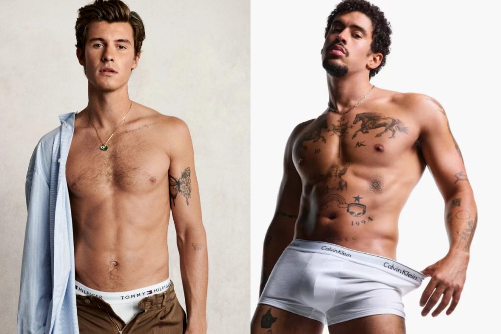 Shawn Mendes gives all the flowers to Bad Bunny after his sexy Calvin Klein pics