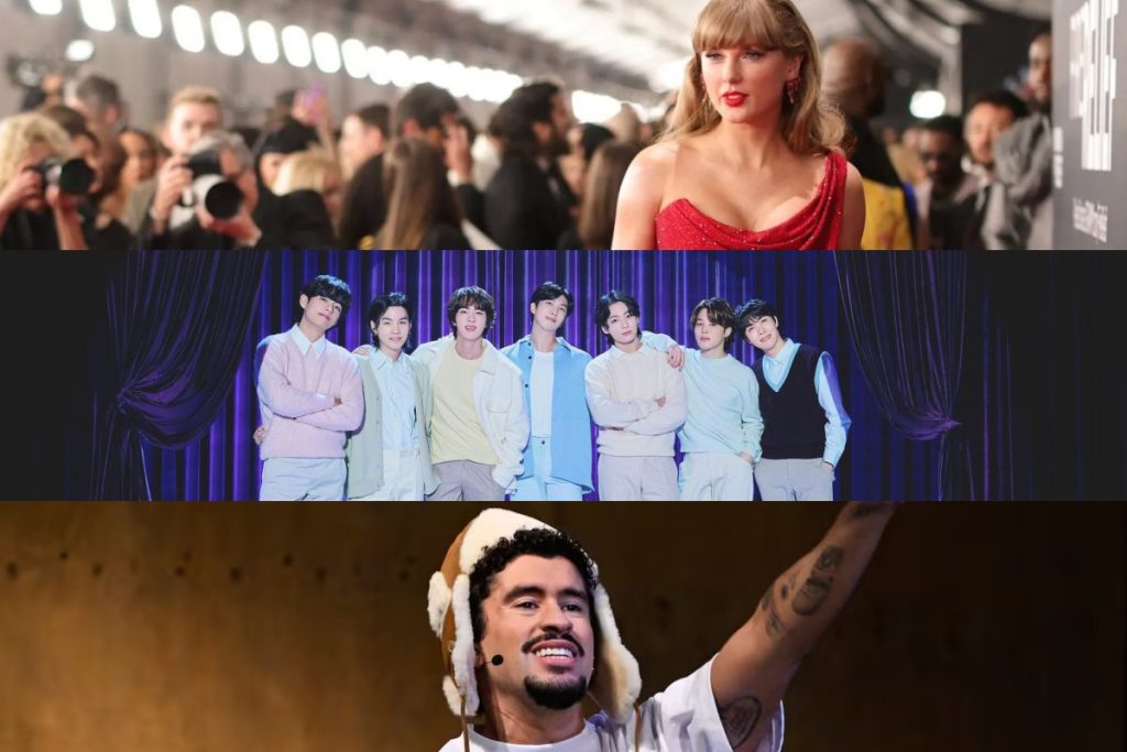 Top 10 Artists with the most 100-million-stream hits on Spotify, with BTS, Bad Bunny, Taylor Swift, and more