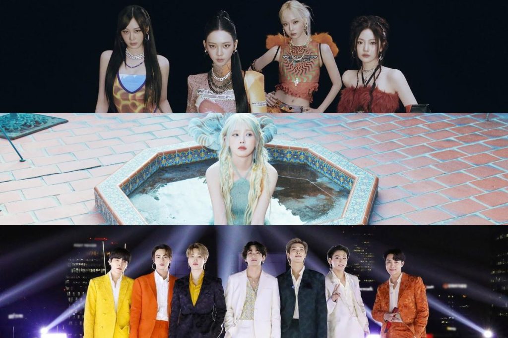 Top 10 The biggest K-pop groups in a recent military poll, with aespa, BTS and IU