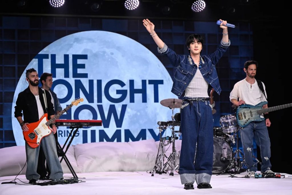 Jin hosts The Tonight Show BTS star switches roles with Jimmy Fallon