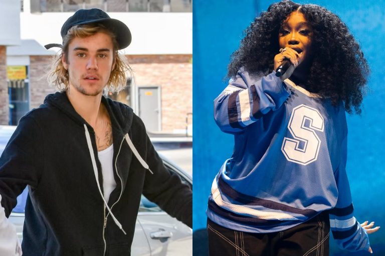 Justin Bieber pops up at SoFi with SZA in a surprise “Snooze” moment