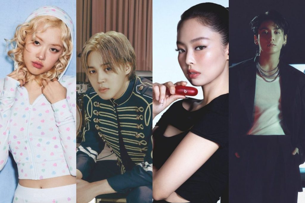 The top 10 biggest K-pop solo album streaming debuts, wih BLACKPINK’s Rosé, Jennie and BTS’ Jungkook and Jimin
