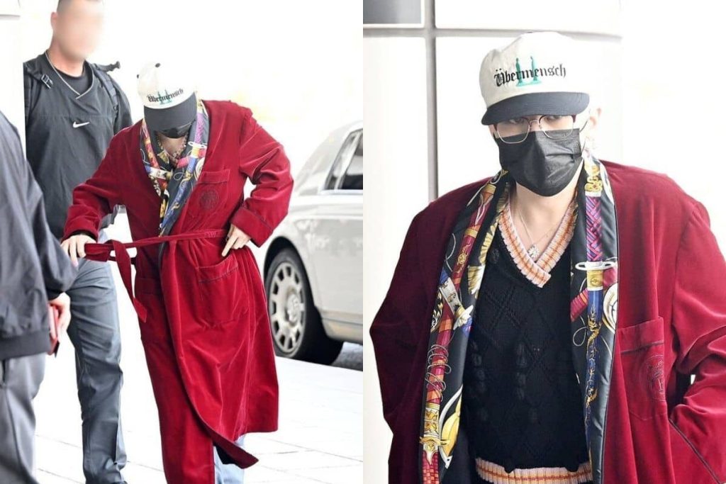 G Dragon Robe G-Dragon makes headlines for his eccentric “bathrobe” look