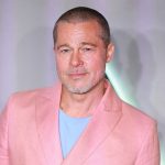 Brad Pitt wearing pink