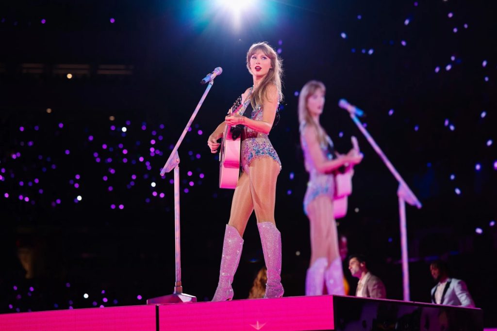 Taylor Swift pink outfit Eras Tour