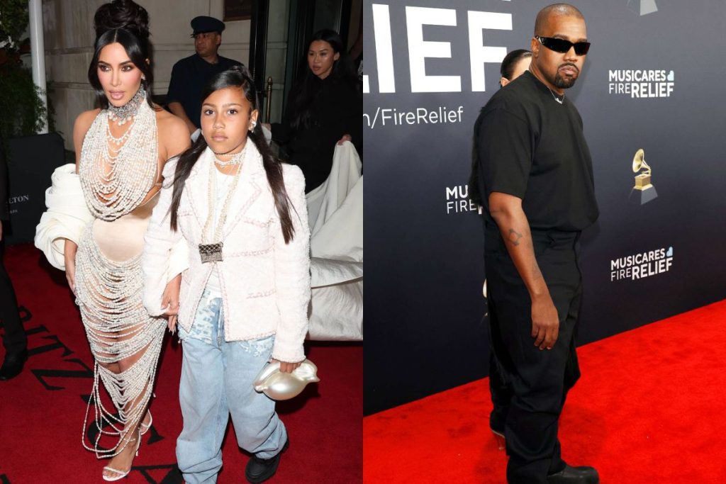 Kanye West over Kim Kardashian and North
