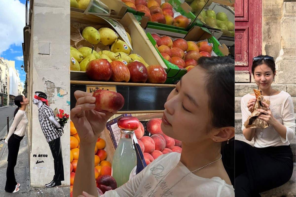 Jennie wandering in the parisian streets 