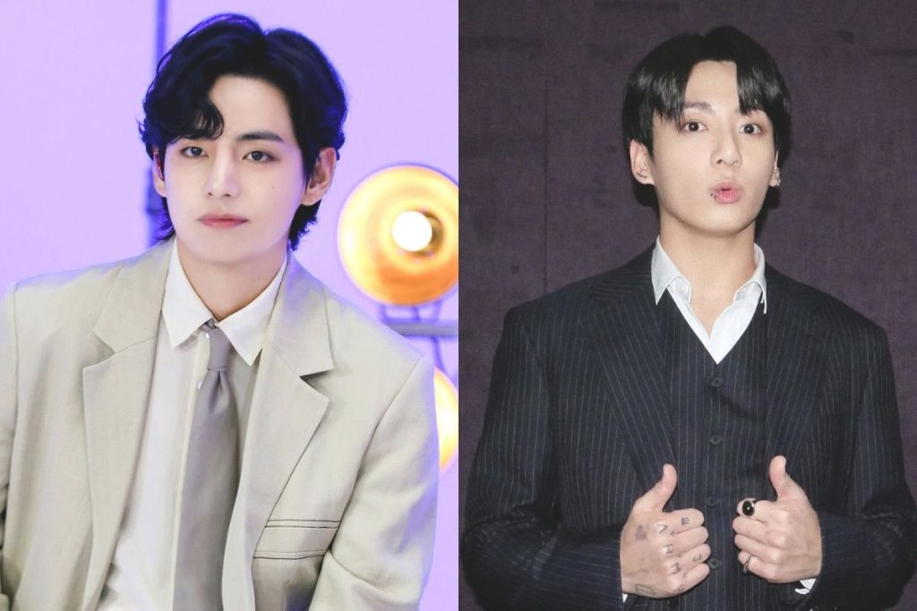 BTS’ V shares a cute mid-flight moment with Jungkook as they lean on each other BTS’ V shares a cute mid-flight moment with Jungkook as they lean on each other