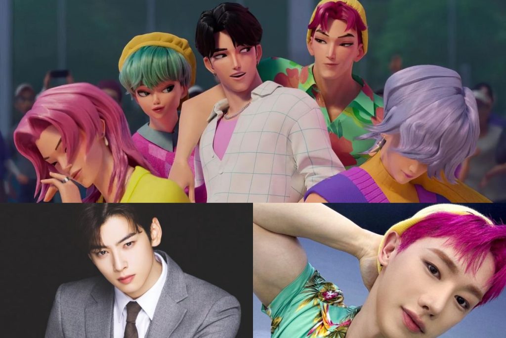 Cha Eunwoo and Wonho KPop Demon Hunters