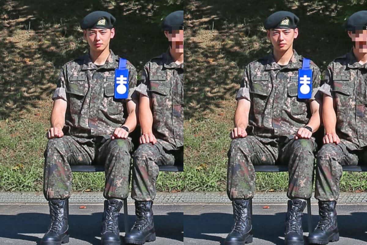 Cha Eunwoo is completing his basic training at the military before joining the military band