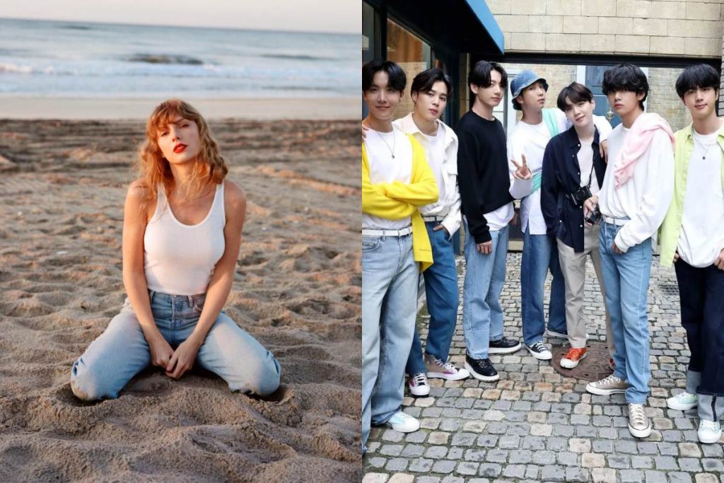 Taylor Swift and BTS best-selling albums